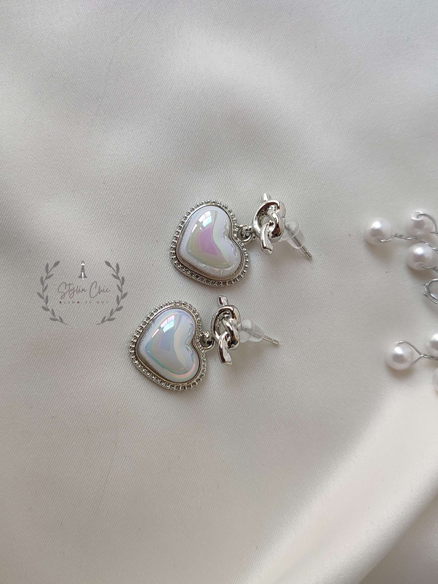Korean Heart Pearl Earring | Pearl Heart Earrings | Romantic Gift Ideas | Gift For Her | Romantic Jewellery Gift for Her | Date Wear Jewellery