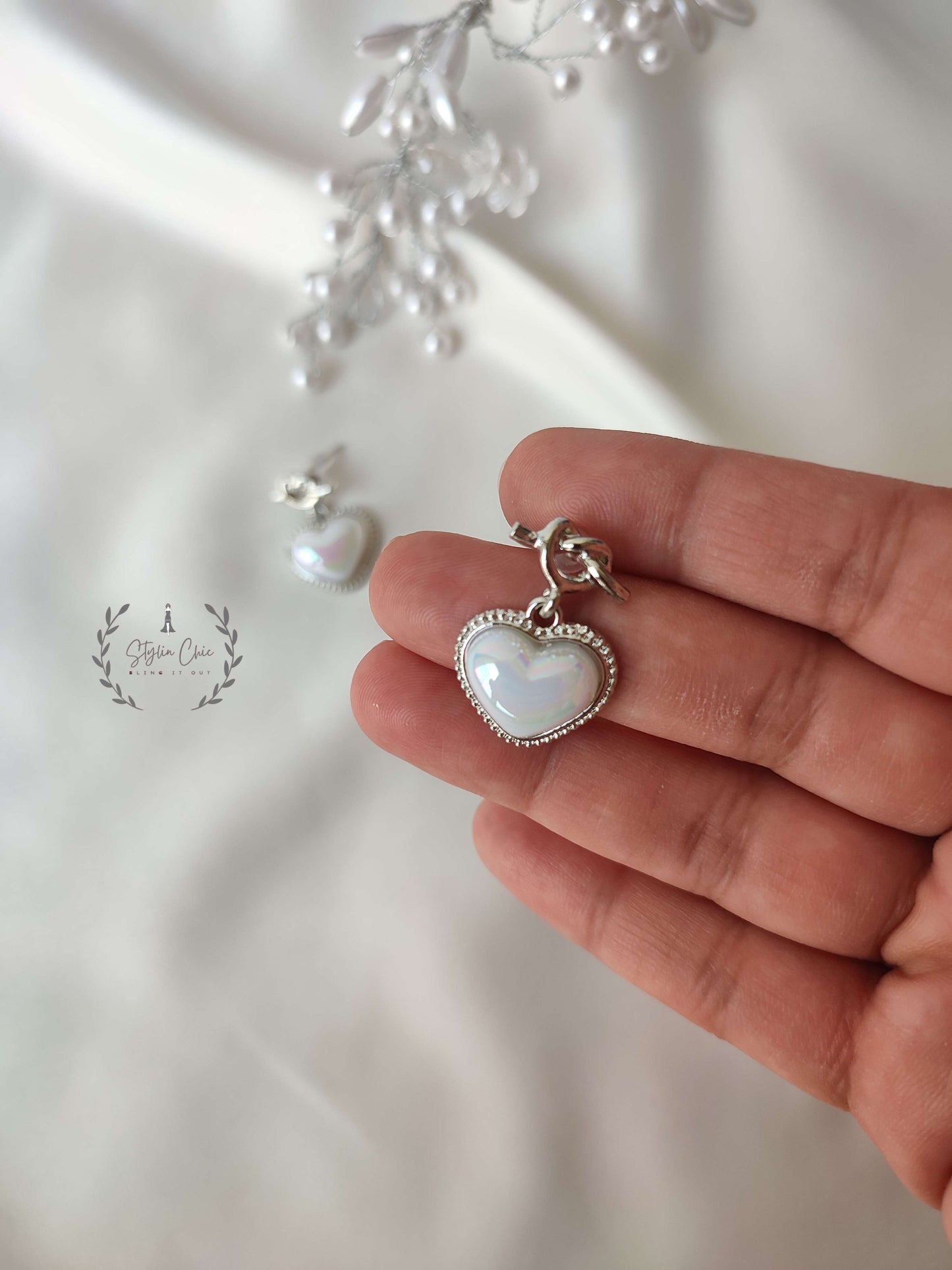 Korean Heart Pearl Earring | Pearl Heart Earrings | Romantic Gift Ideas | Gift For Her | Romantic Jewellery Gift for Her | Date Wear Jewellery