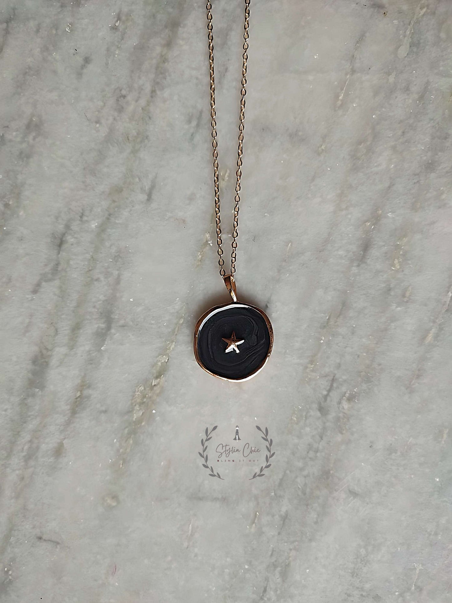 Enamel Charm  Neck Chain | Metal Mixed Enamel Galaxy Charm Necklace