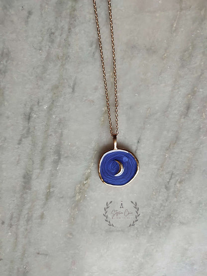 Enamel Charm  Neck Chain | Metal Mixed Enamel Galaxy Charm Necklace