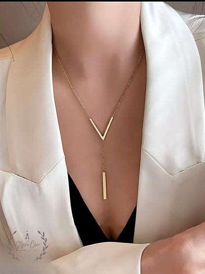 V Shape Necklace | Work Wear Jewellery | Delicate V shape Necklace