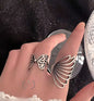 Butterfly Ring Set | Classy Butterfly and Wing Ring Set | Set of Silver Color Rings