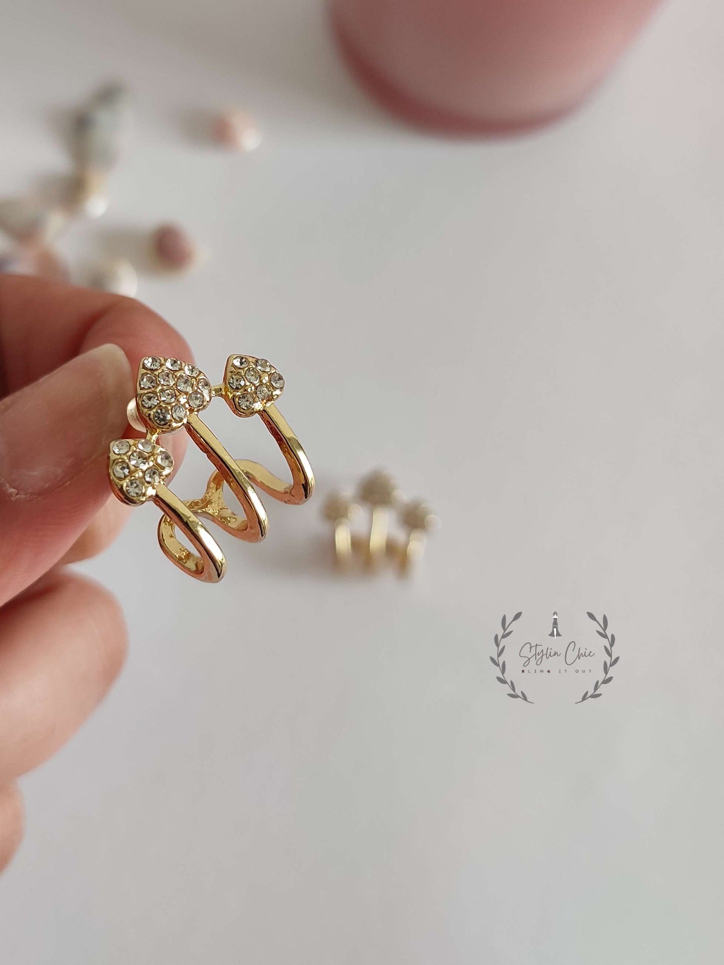Triple Layered Tassel Dangle Earrings | Korean Three Layer Earrings