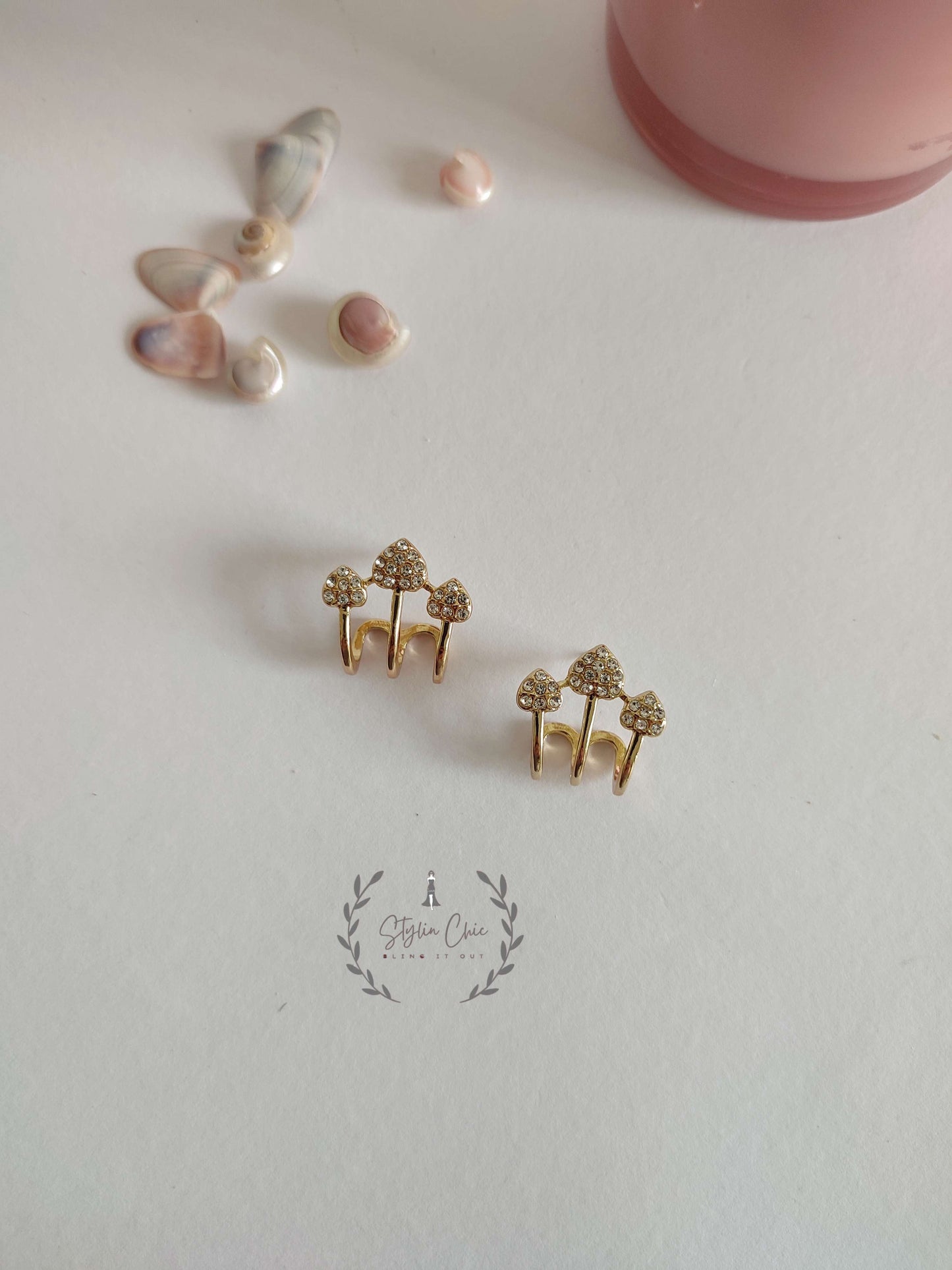 Triple Layered Tassel Dangle Earrings | Korean Three Layer Earrings