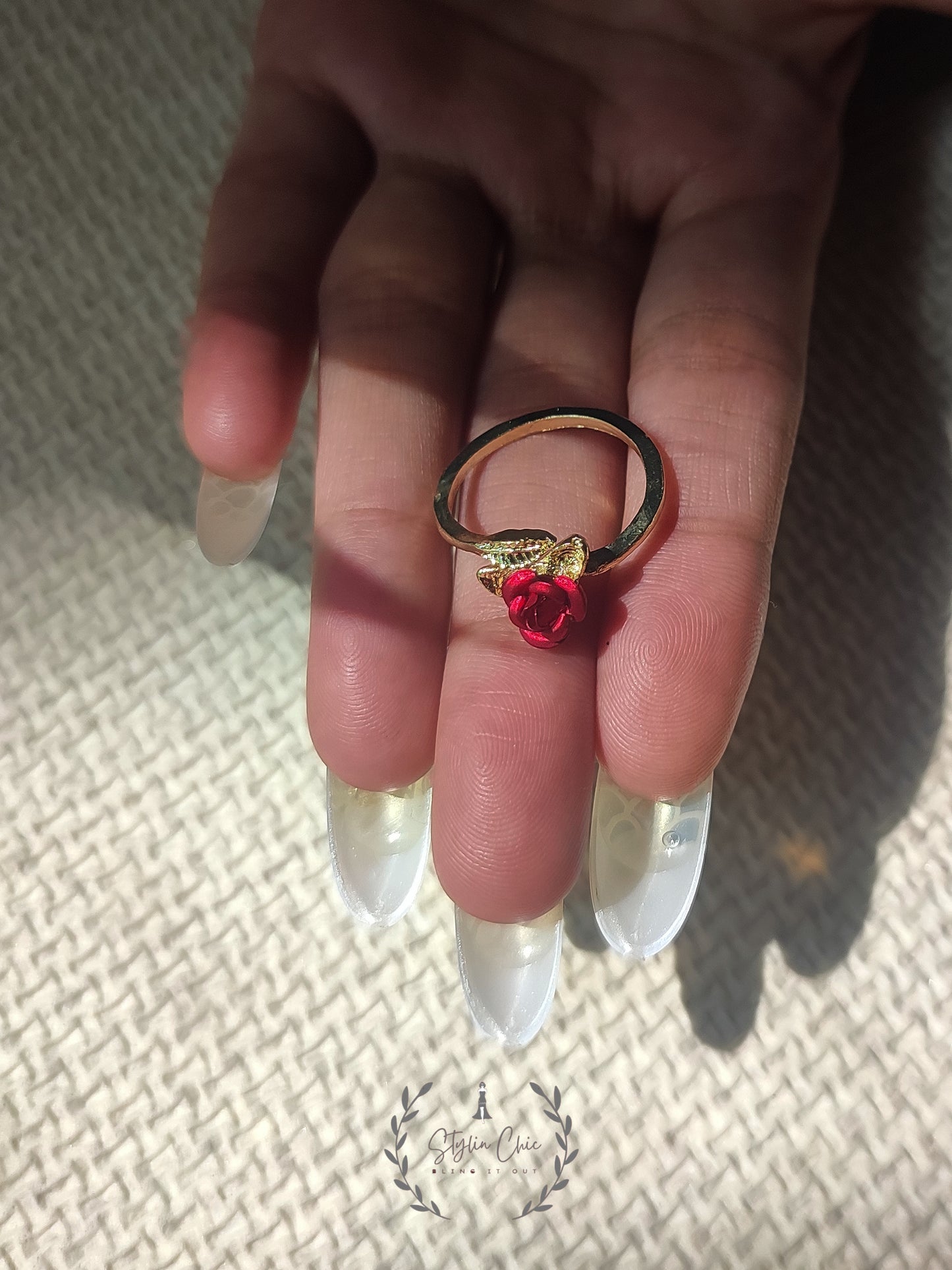 Cute Rose Ring | Golden Rose Ring | Flower Ring |  Romantic Gift Idea | Gift for Her | Adjustable Size