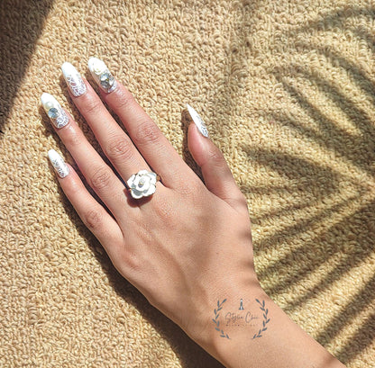 White Flower Ring | Flower Ring Ideas | Aesthetic Ring | White Ring | Gift For Her | Jewellery Gift Ideas