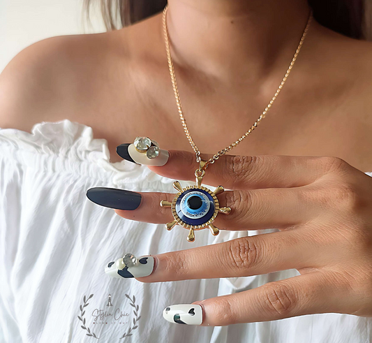 Evil Eye Chain | Evil Eye Turquoise Necklace Spiritual jewellery for Women and Girls |  Necklace for Women and Girls - Contemporary Protection