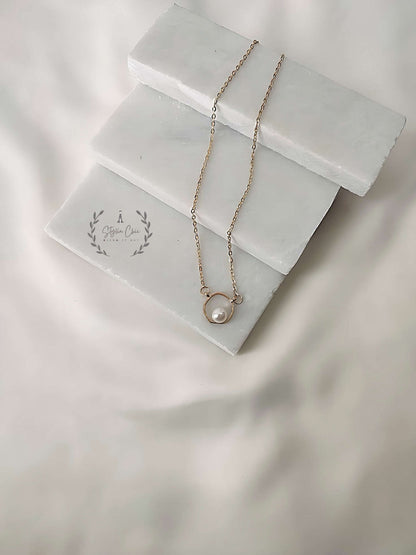 Pearl Neck Chain | Pearl Necklace | Work Wear Jewellery | Delicate Pearl Necklace | Dainty Jewellery