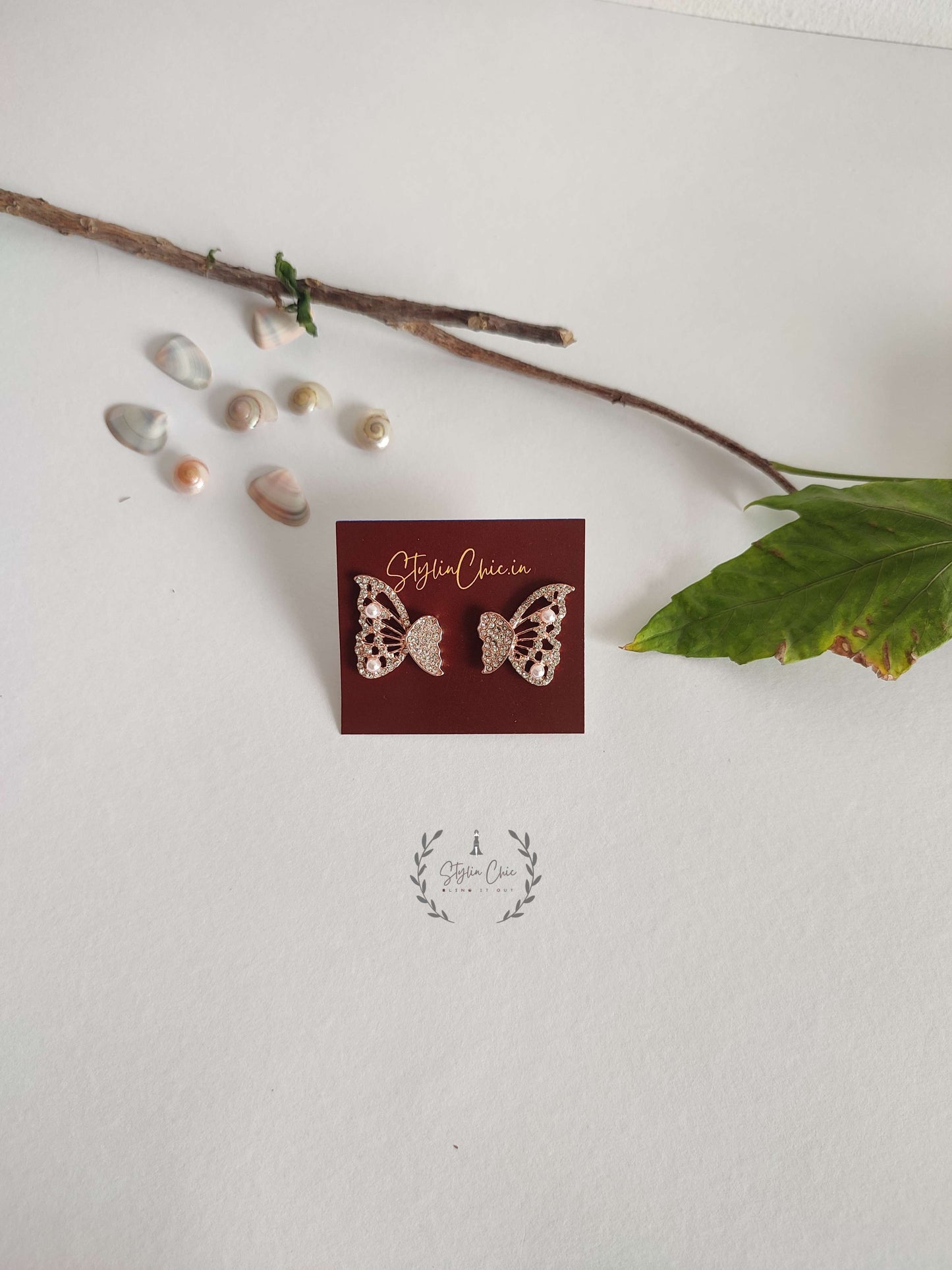 Korean Butterfly Wing Two In One Earrings | Butterfly Earrings | Very Elegant Looking Earrings | Casual / Work Wear Earring