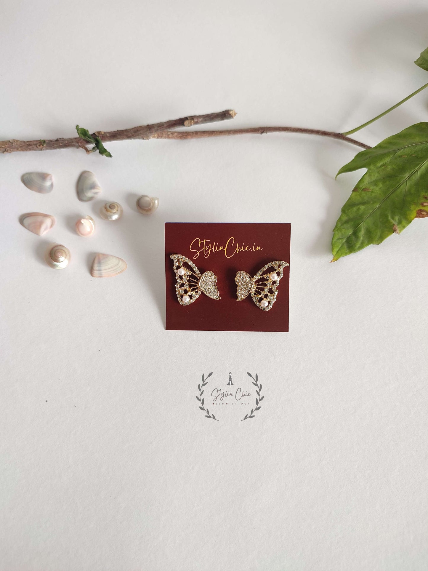 Korean Butterfly Wing Two In One Earrings | Butterfly Earrings | Very Elegant Looking Earrings | Casual / Work Wear Earring