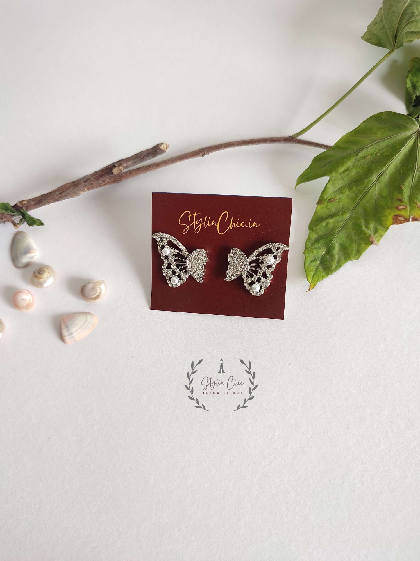 Korean Butterfly Wing Two In One Earrings | Butterfly Earrings | Very Elegant Looking Earrings | Casual / Work Wear Earring
