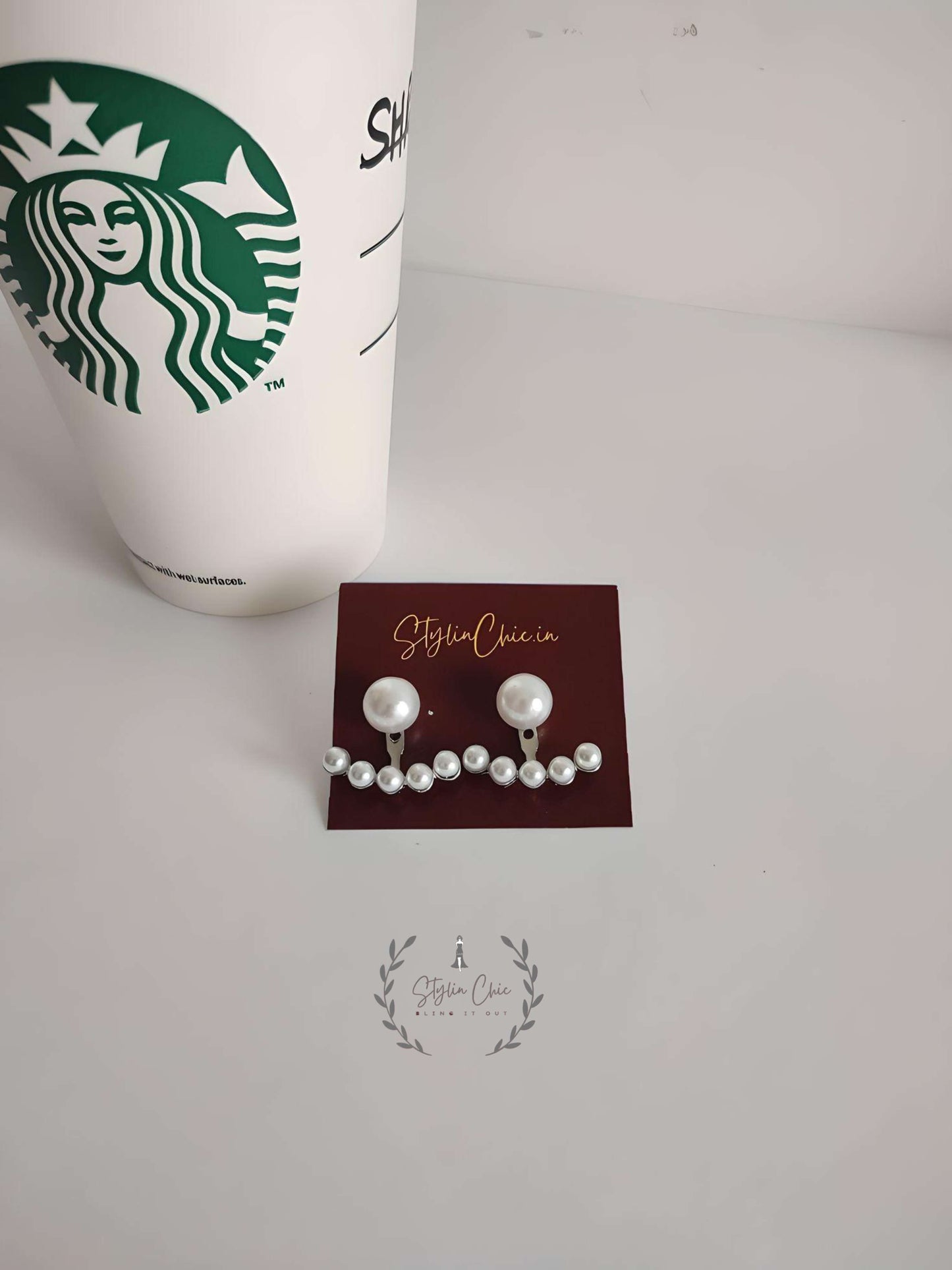 Golden Bow Pearl Korean  Earring | Korean Earrings | Minimal Causal Earrings | Work Wear Earrings