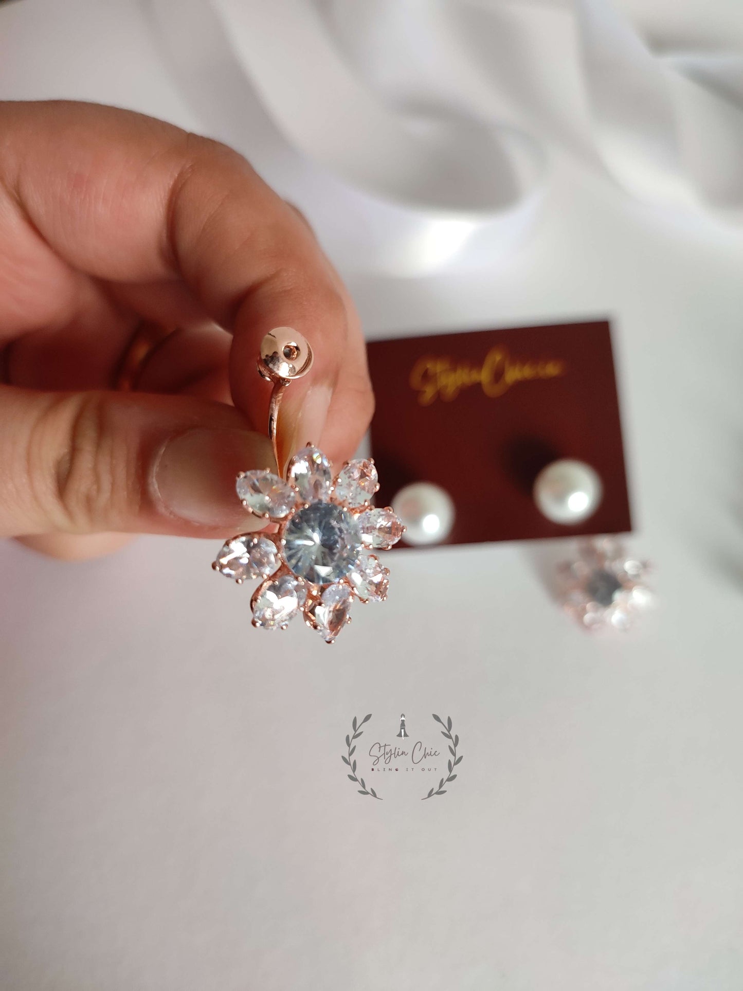 Diamond-Flower Drop Earring | Party Wear Diamond Earrings | High Quality Beautiful Looking Earrings to Elevate Your Look