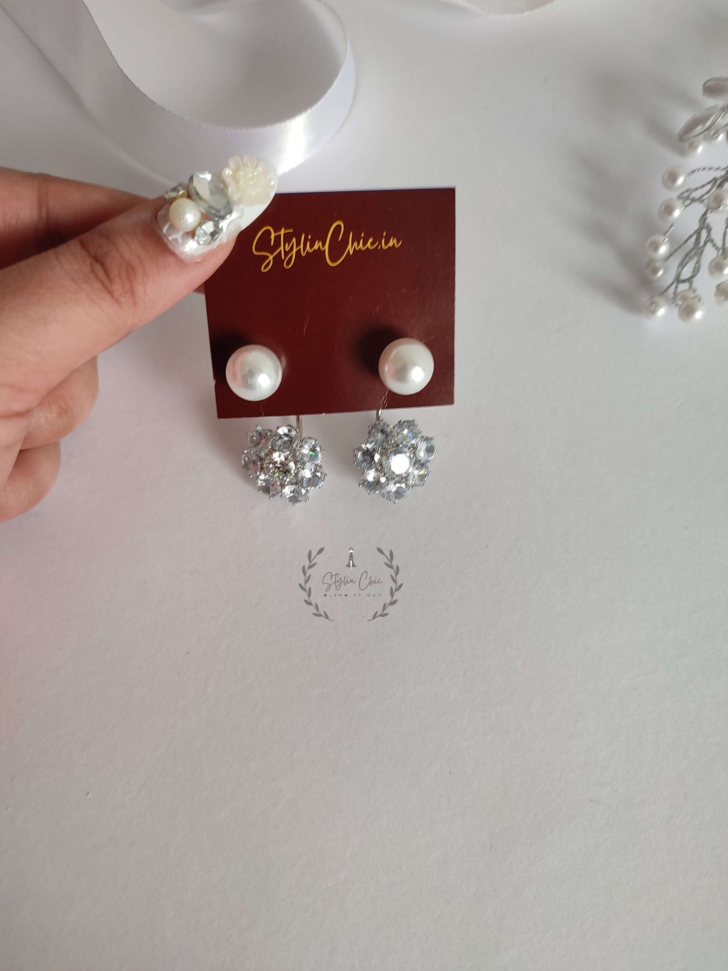 Diamond-Flower Drop Earring | Party Wear Diamond Earrings | High Quality Beautiful Looking Earrings to Elevate Your Look