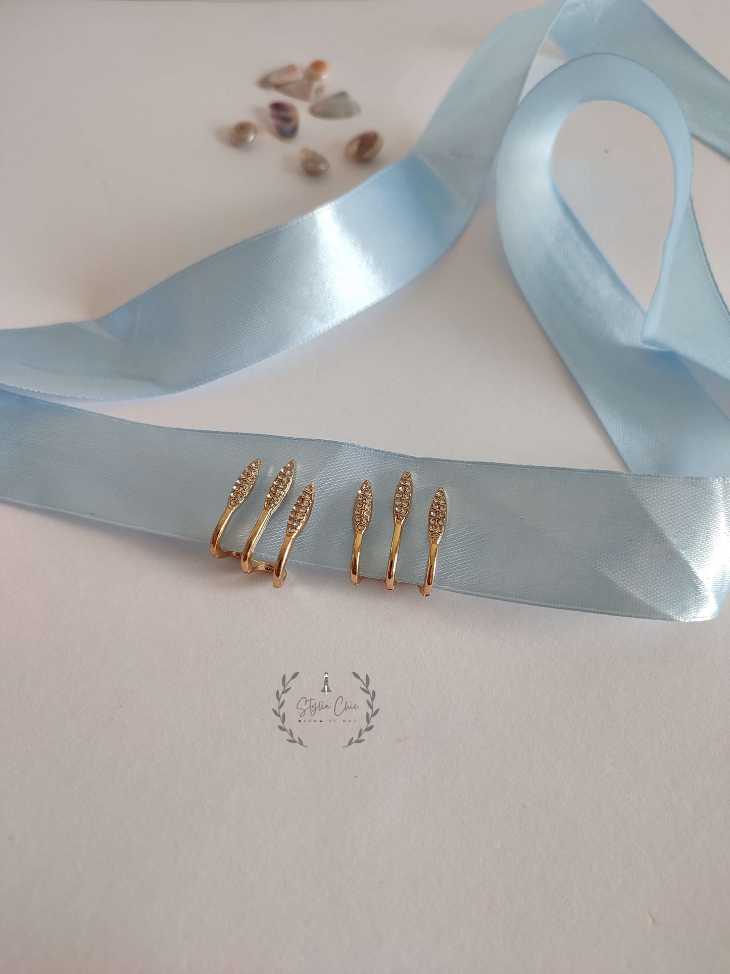 Three Layer Stud Earrings | Three Layer Korean Earrings | Korean Style Stud Earrings | Work Wear/Office Wear Earrings