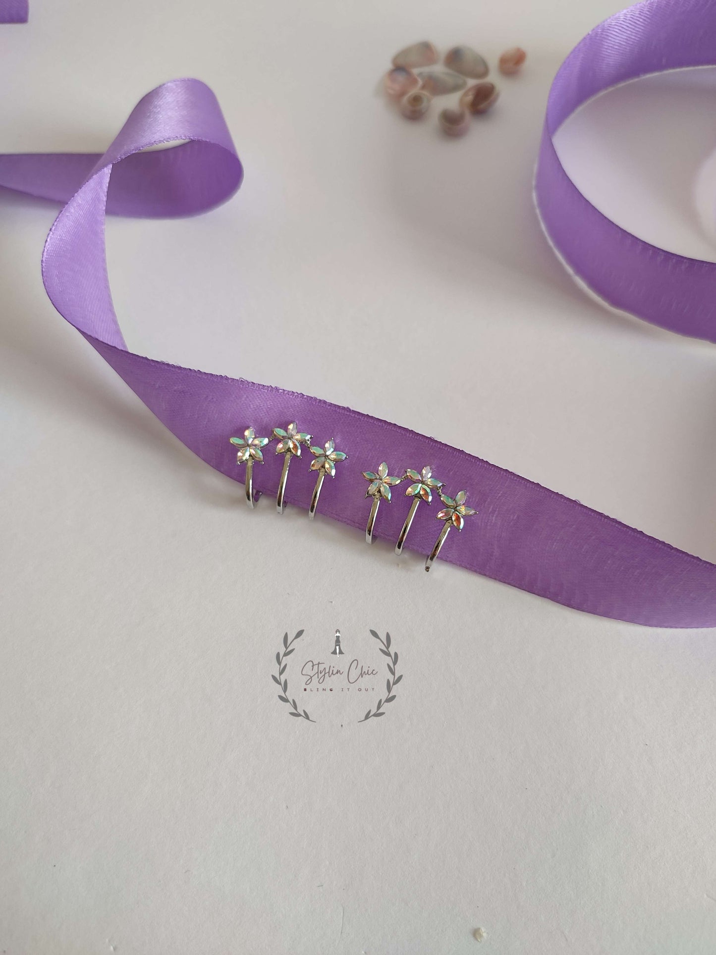 Three Star Korean Stud | Three Layer Korean Earrings | Korean Style Stud Earrings | Work Wear/Office Wear Earrings