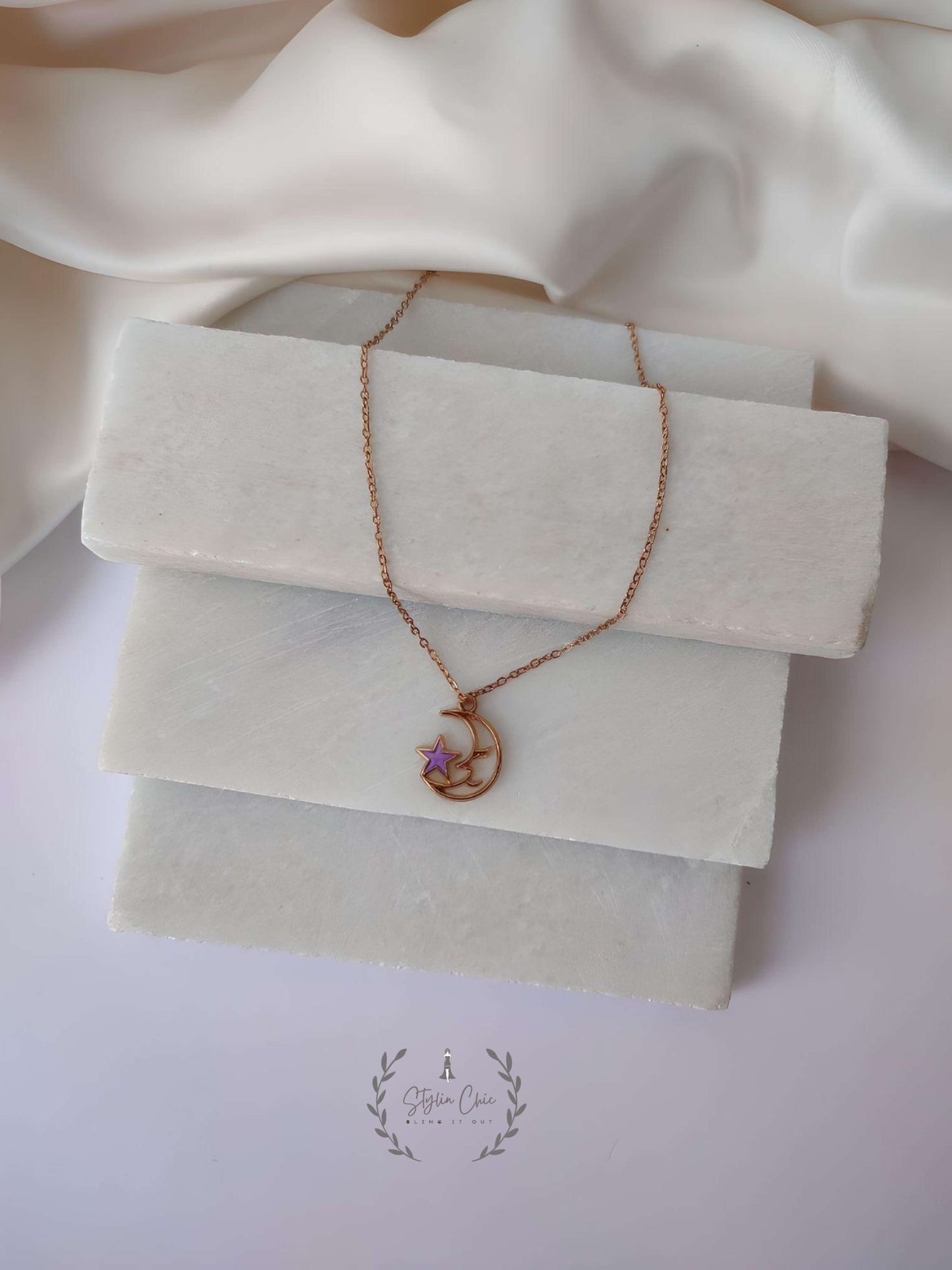 y2k Charm Moon & Star Pendant