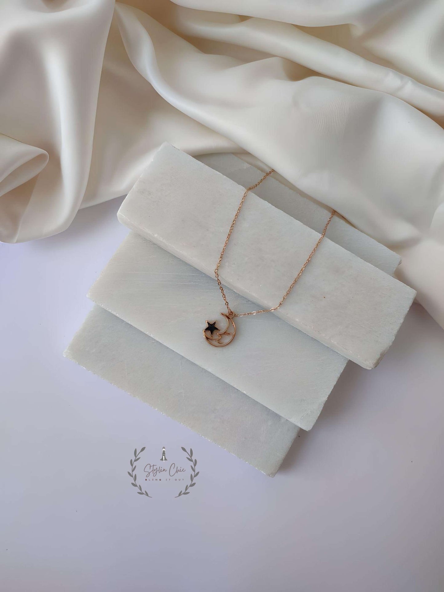 y2k Charm Moon & Star Pendant