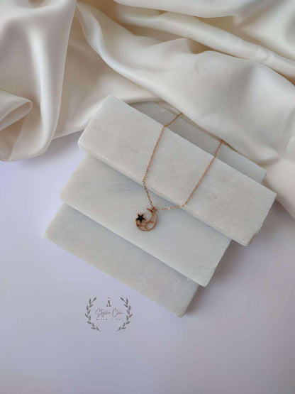 y2k Charm Moon & Star Pendant